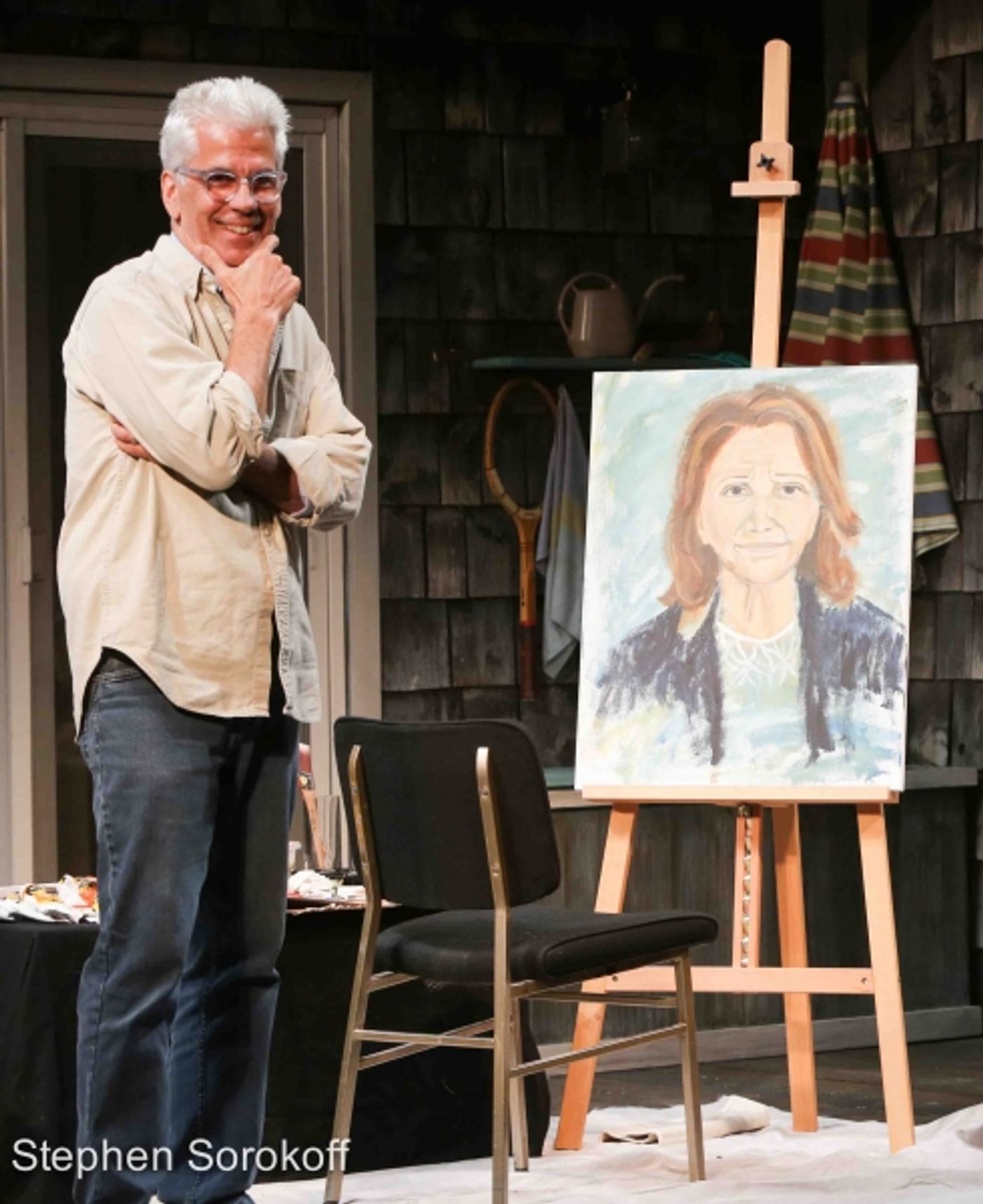 Photo Coverage: Steve Bakunas Paints Linda Lavin in  PORTRAIT OF AN ARTIST  Image