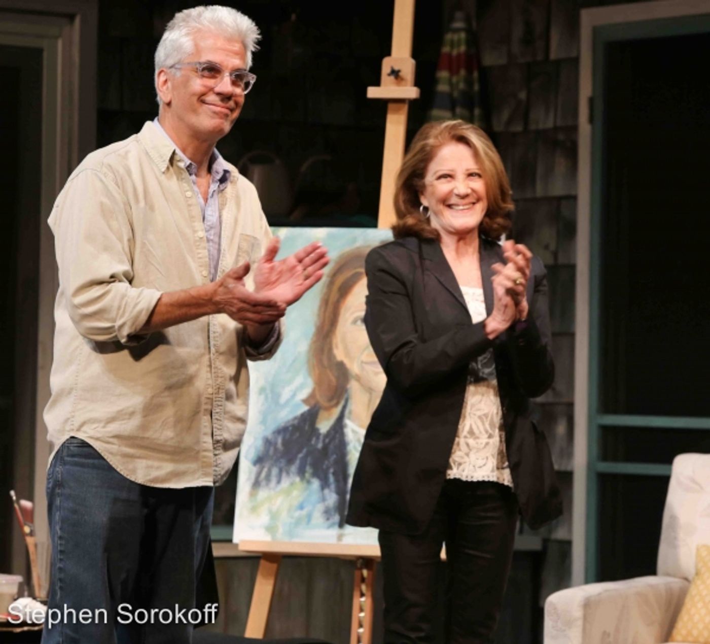 Photo Coverage: Steve Bakunas Paints Linda Lavin in  PORTRAIT OF AN ARTIST  Image