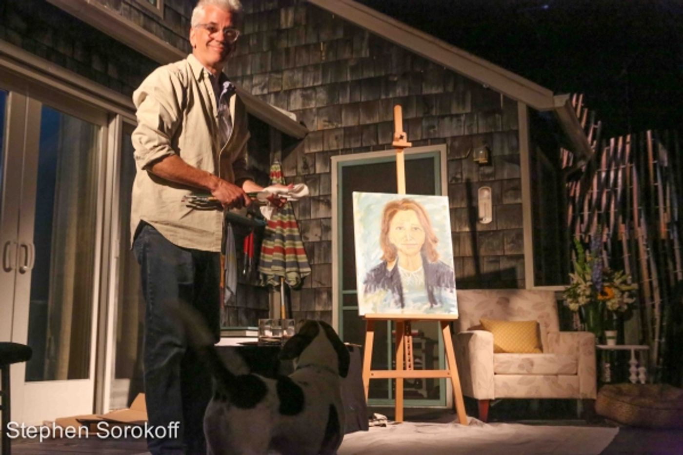 Photo Coverage: Steve Bakunas Paints Linda Lavin in  PORTRAIT OF AN ARTIST  Image