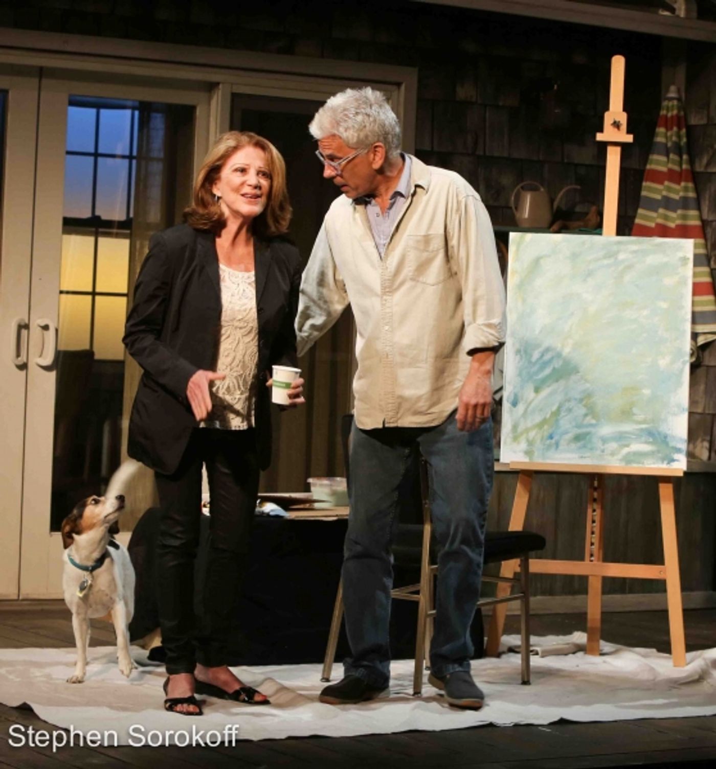 Photo Coverage: Steve Bakunas Paints Linda Lavin in  PORTRAIT OF AN ARTIST  Image