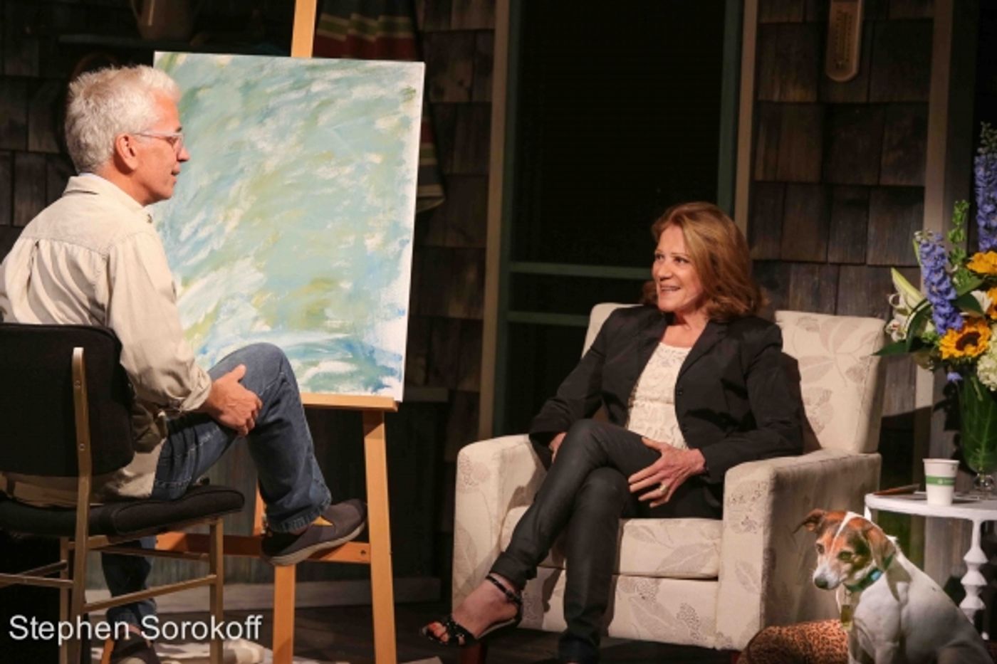 Photo Coverage: Steve Bakunas Paints Linda Lavin in  PORTRAIT OF AN ARTIST  Image