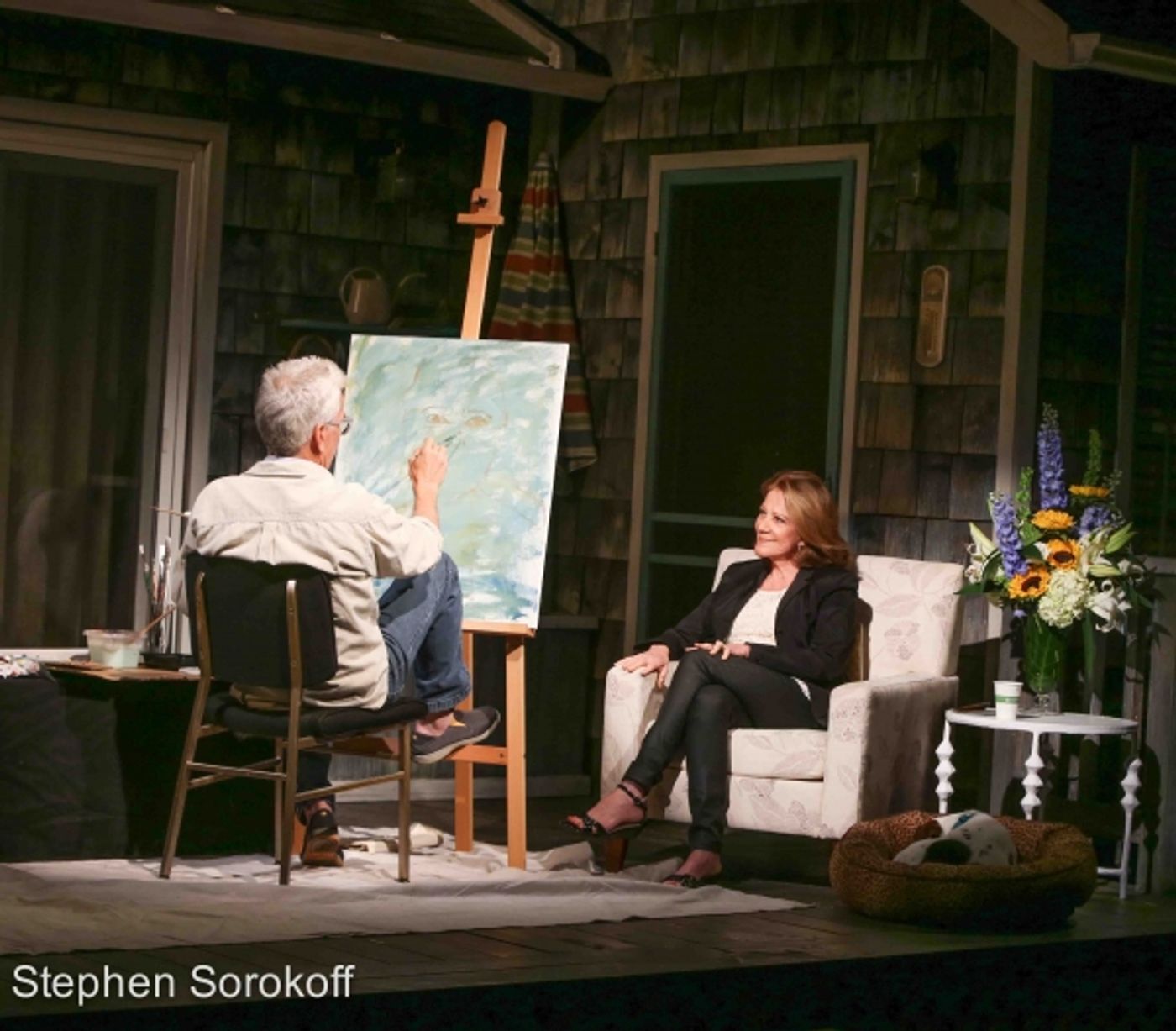 Photo Coverage: Steve Bakunas Paints Linda Lavin in  PORTRAIT OF AN ARTIST  Image