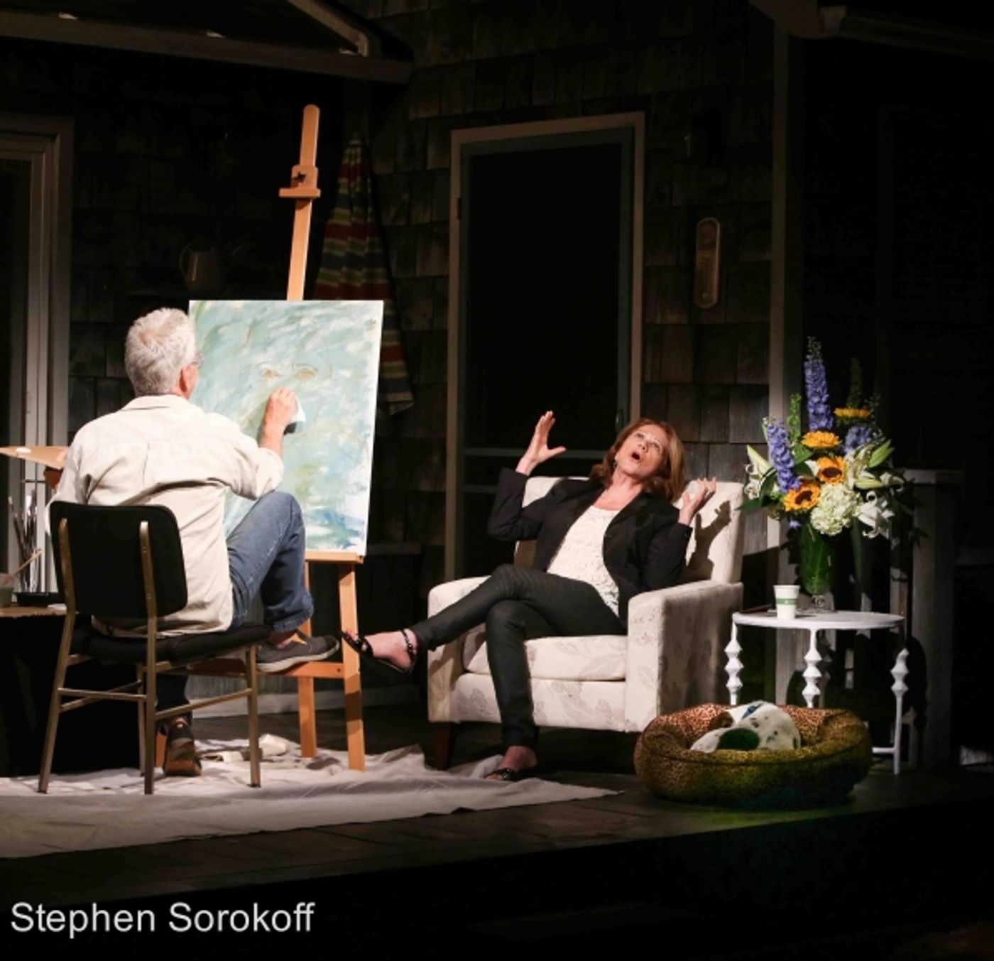 Photo Coverage: Steve Bakunas Paints Linda Lavin in  PORTRAIT OF AN ARTIST  Image