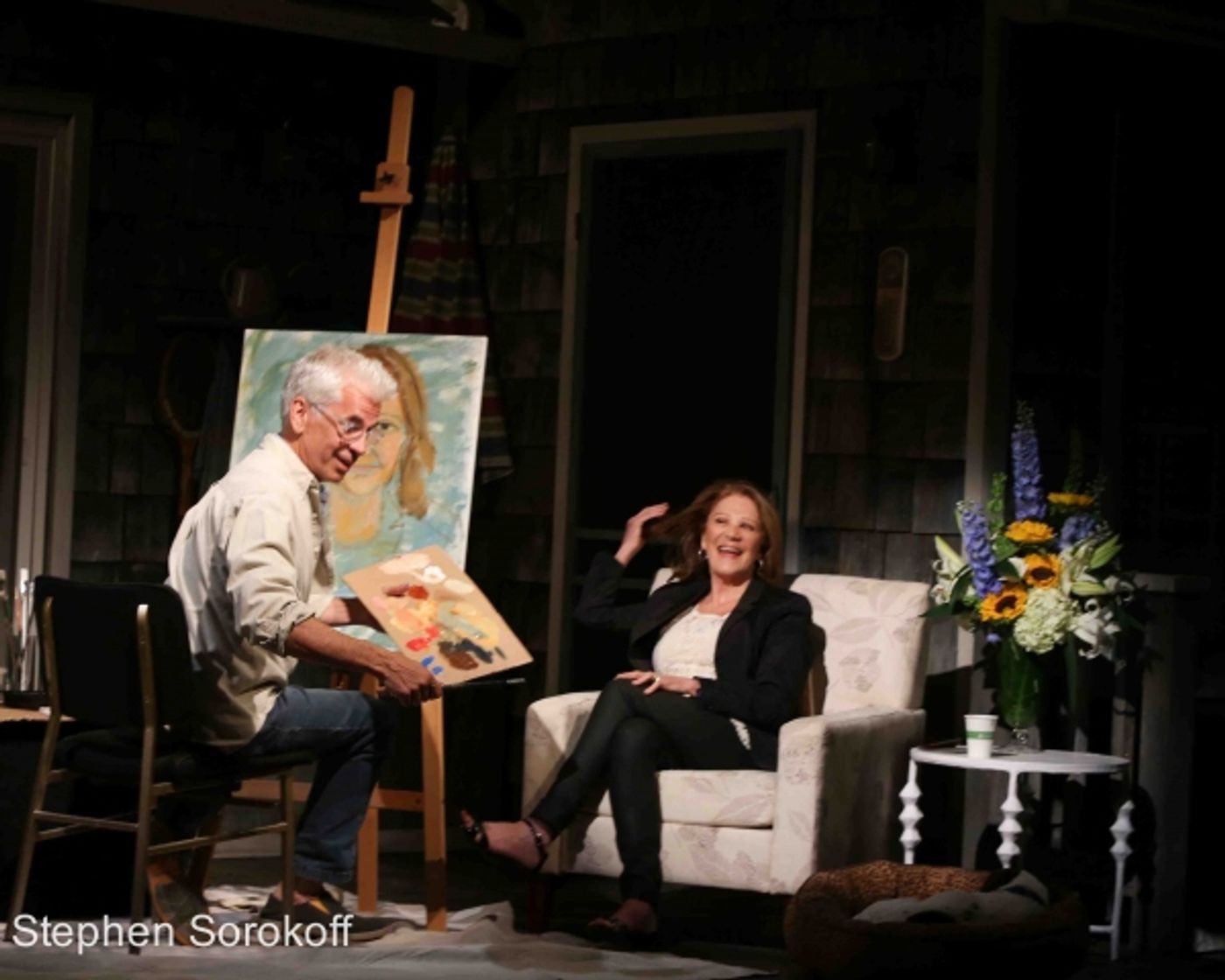 Photo Coverage: Steve Bakunas Paints Linda Lavin in  PORTRAIT OF AN ARTIST  Image