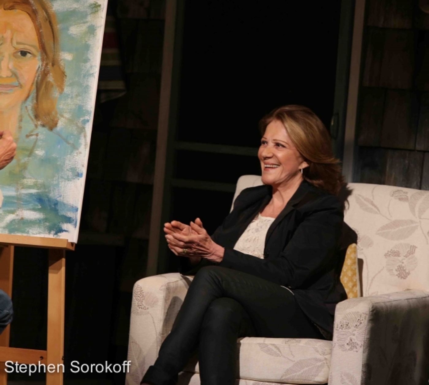 Photo Coverage: Steve Bakunas Paints Linda Lavin in  PORTRAIT OF AN ARTIST  Image