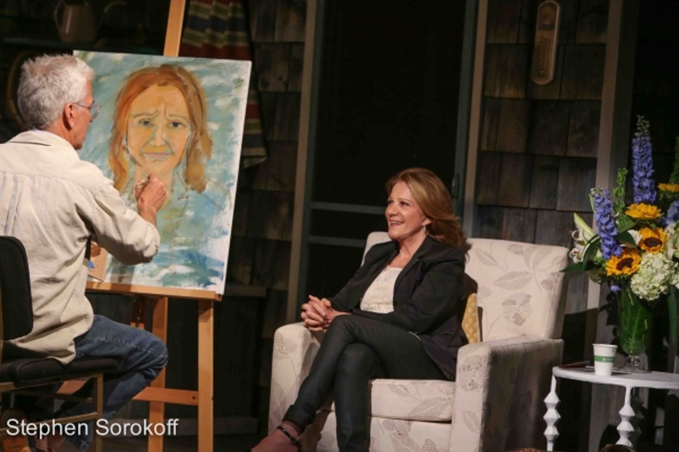 Photo Coverage: Steve Bakunas Paints Linda Lavin in  PORTRAIT OF AN ARTIST  Image
