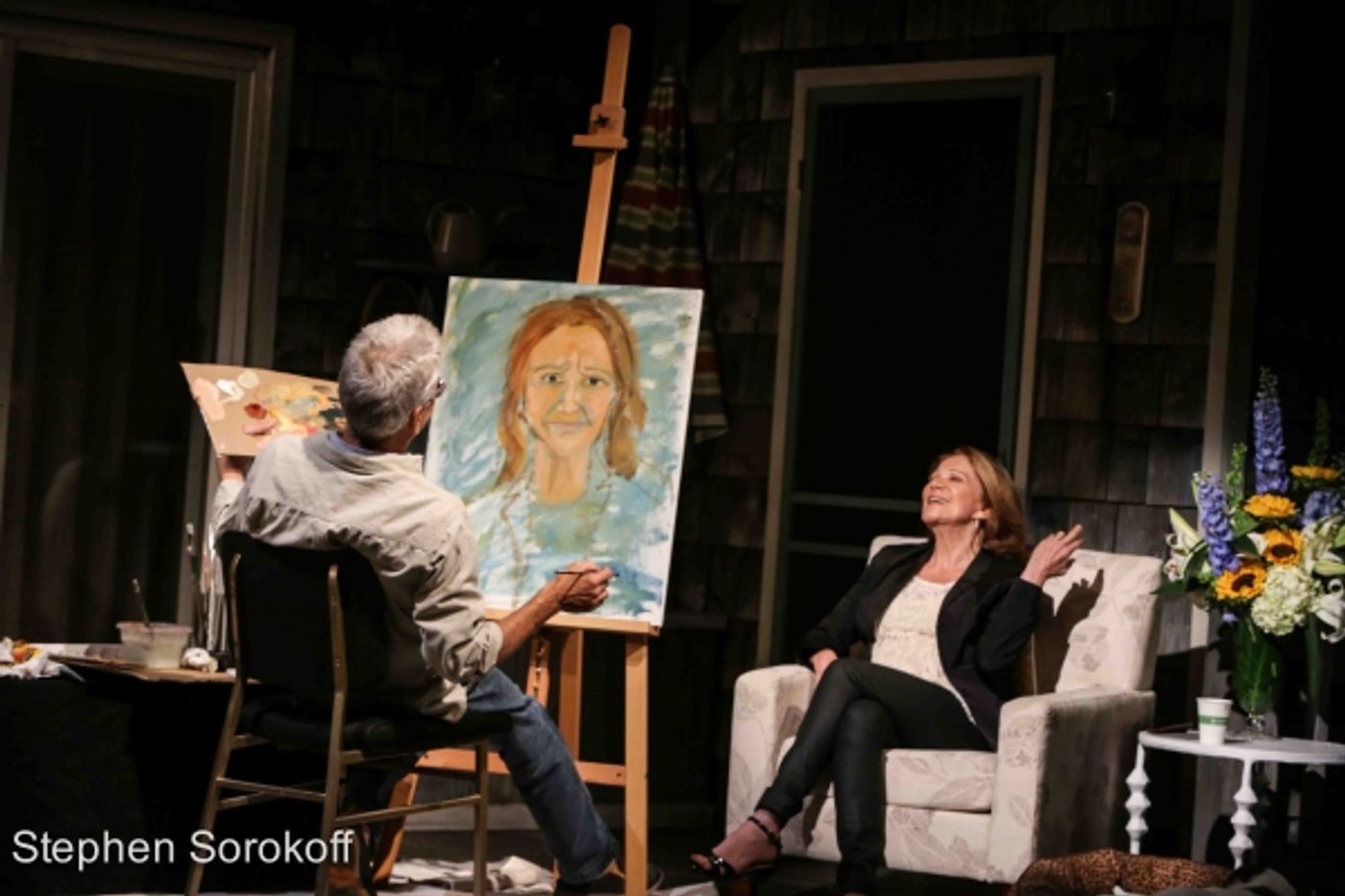 Photo Coverage: Steve Bakunas Paints Linda Lavin in  PORTRAIT OF AN ARTIST  Image
