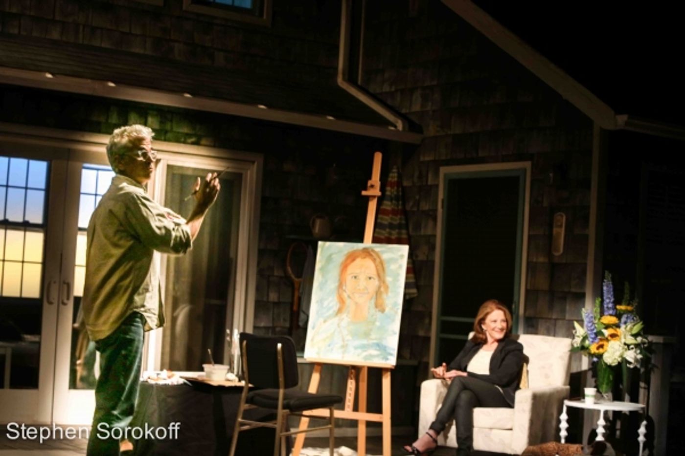 Photo Coverage: Steve Bakunas Paints Linda Lavin in  PORTRAIT OF AN ARTIST  Image