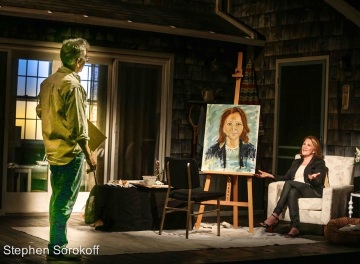 Photo Coverage: Steve Bakunas Paints Linda Lavin in  PORTRAIT OF AN ARTIST  Image