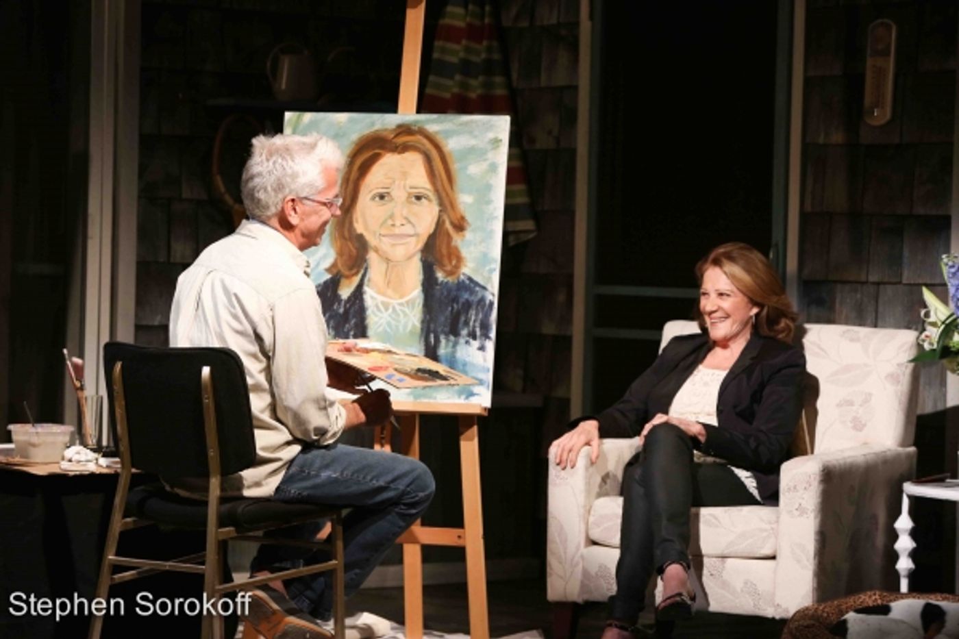Photo Coverage: Steve Bakunas Paints Linda Lavin in  PORTRAIT OF AN ARTIST  Image