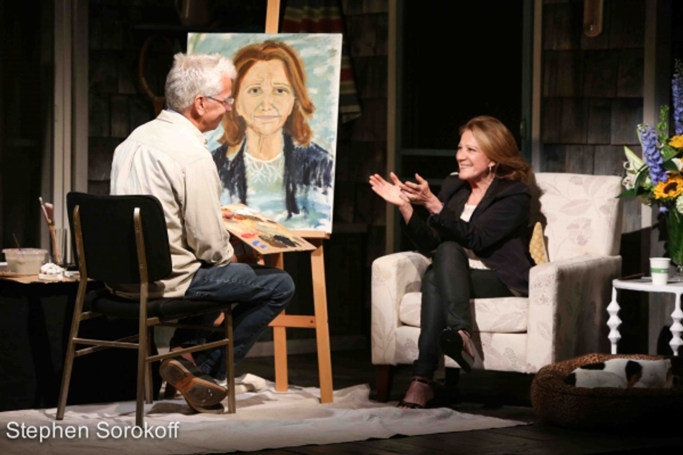 Photo Coverage: Steve Bakunas Paints Linda Lavin in  PORTRAIT OF AN ARTIST  Image