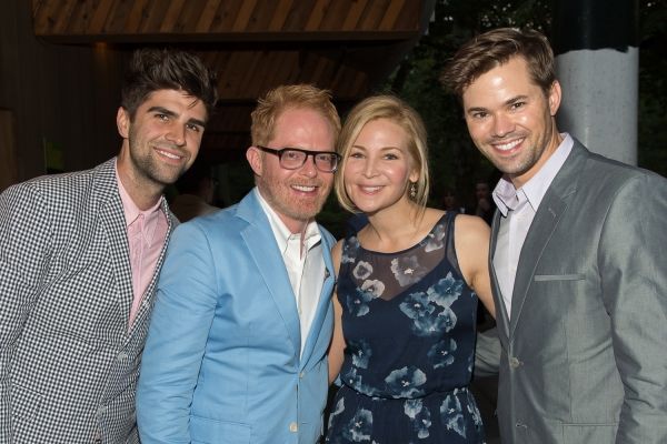 Justin Mikita, Jesse Tyler Ferguson, Jennifer Wesfeldt, and Andrew Rannells Photo