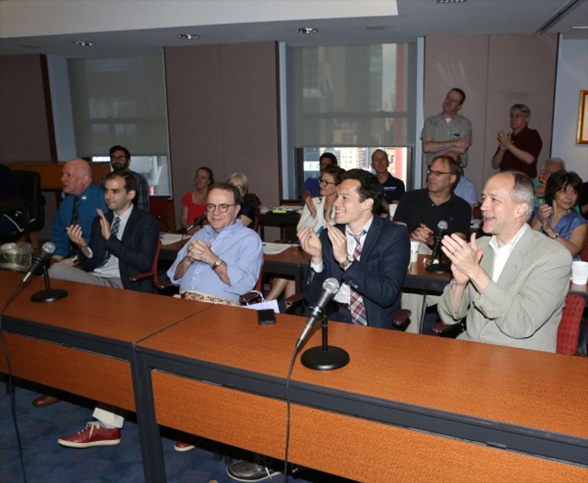 AEA''s David Westphal, Marc Bruni, Paul Blake, Mike Posner, Douglas McGrath and AEA staff  at 