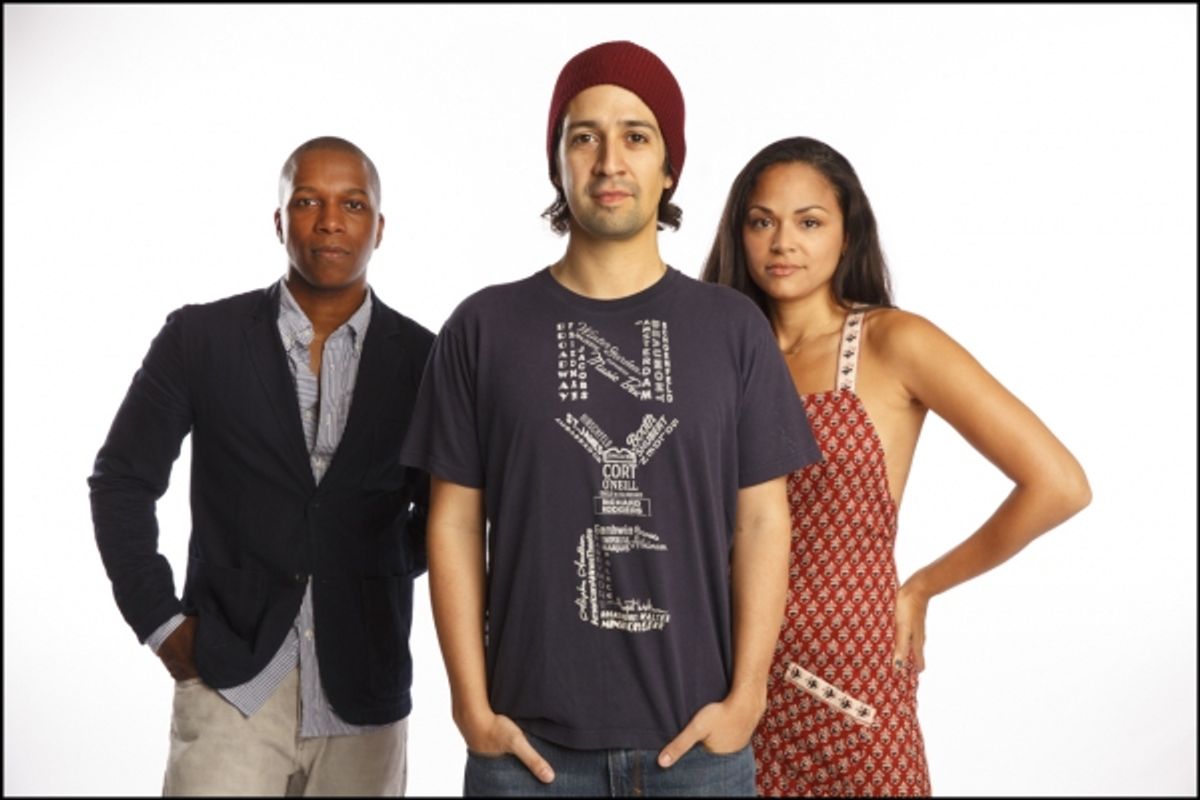 Leslie Odom Jr., Lin-Manuel Miranda and Karen Olivo at 