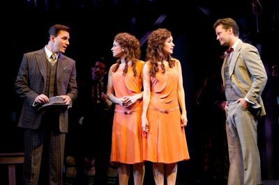 Ryan Silverman as Terry Connor, Emily Padgett as Daisy Hilton, Erin Davie as Violet H Photo