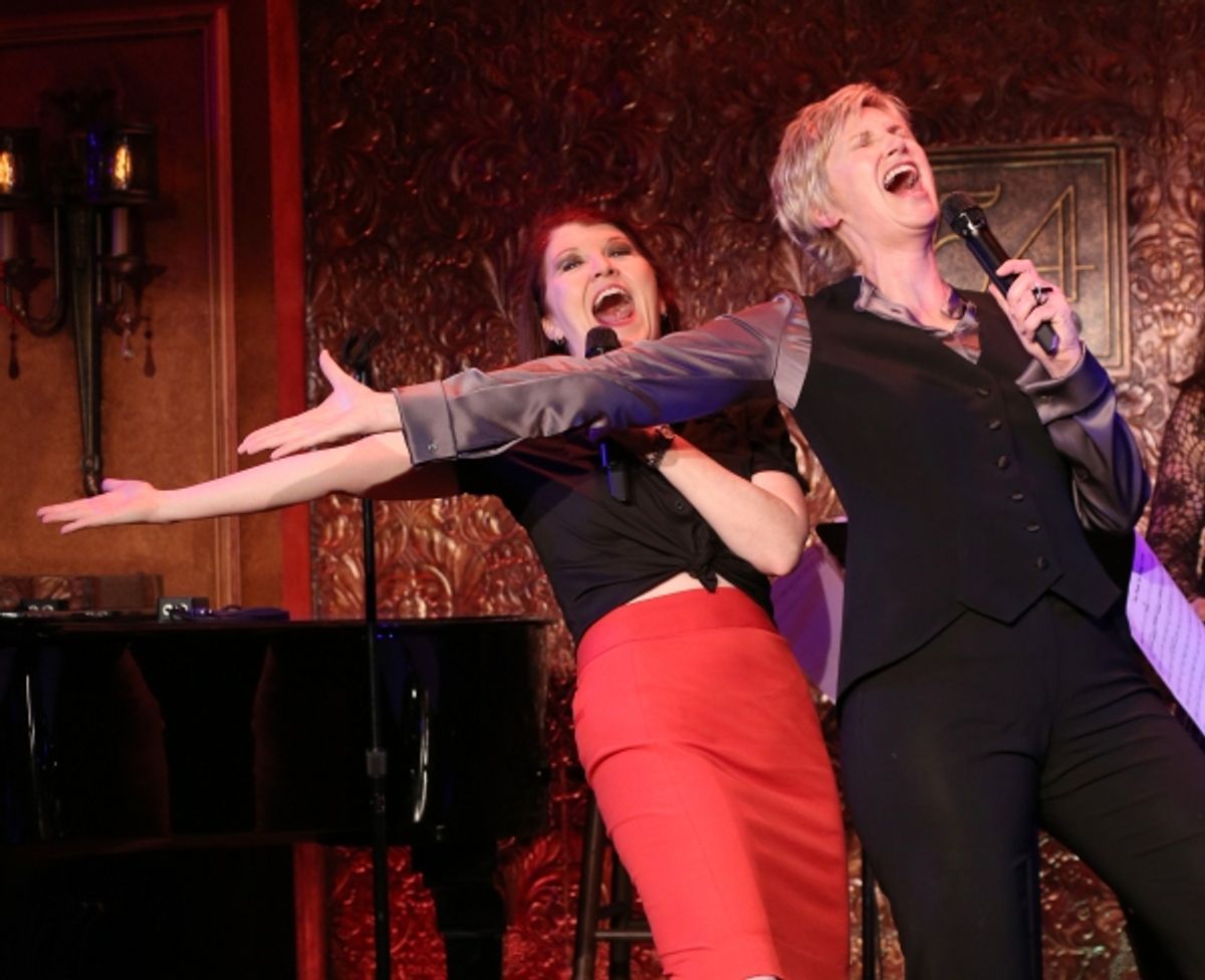 Kate Flannery and Jane Lynch at 