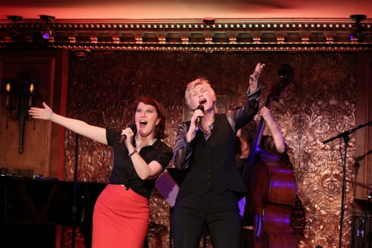 Kate Flannery and Jane Lynch at 