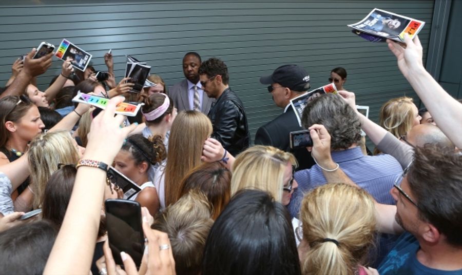 Photo Coverage: James Franco Greets Fans at OF MICE AND MEN Stage Door Image