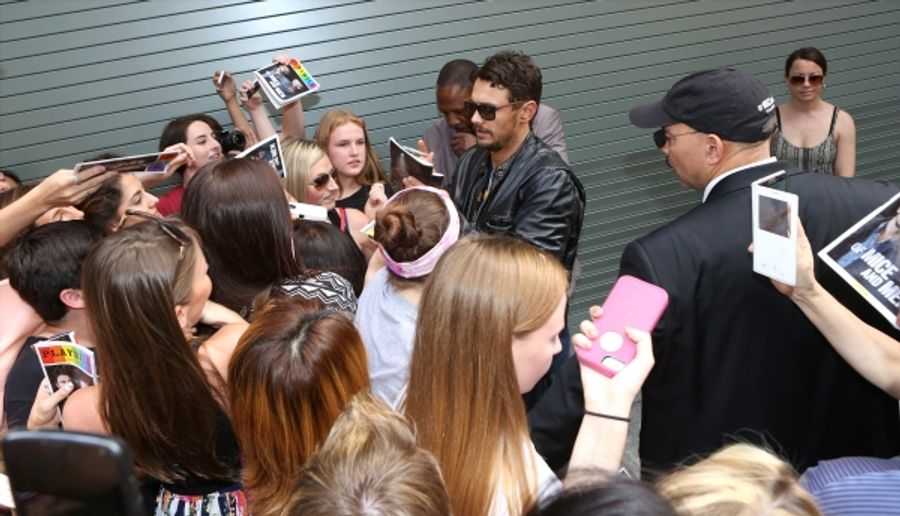 Photo Coverage: James Franco Greets Fans at OF MICE AND MEN Stage Door Image