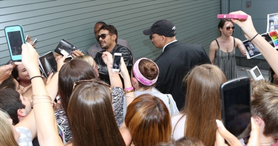 Photo Coverage: James Franco Greets Fans at OF MICE AND MEN Stage Door Image