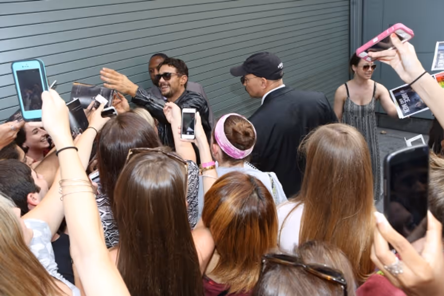 Photo Coverage: James Franco Greets Fans at OF MICE AND MEN Stage Door Image