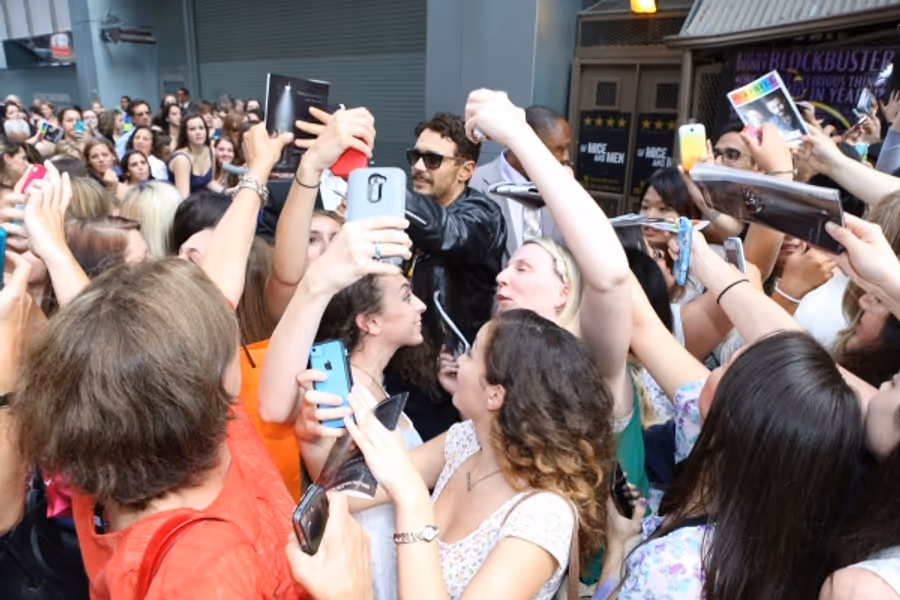 Photo Coverage: James Franco Greets Fans at OF MICE AND MEN Stage Door Image