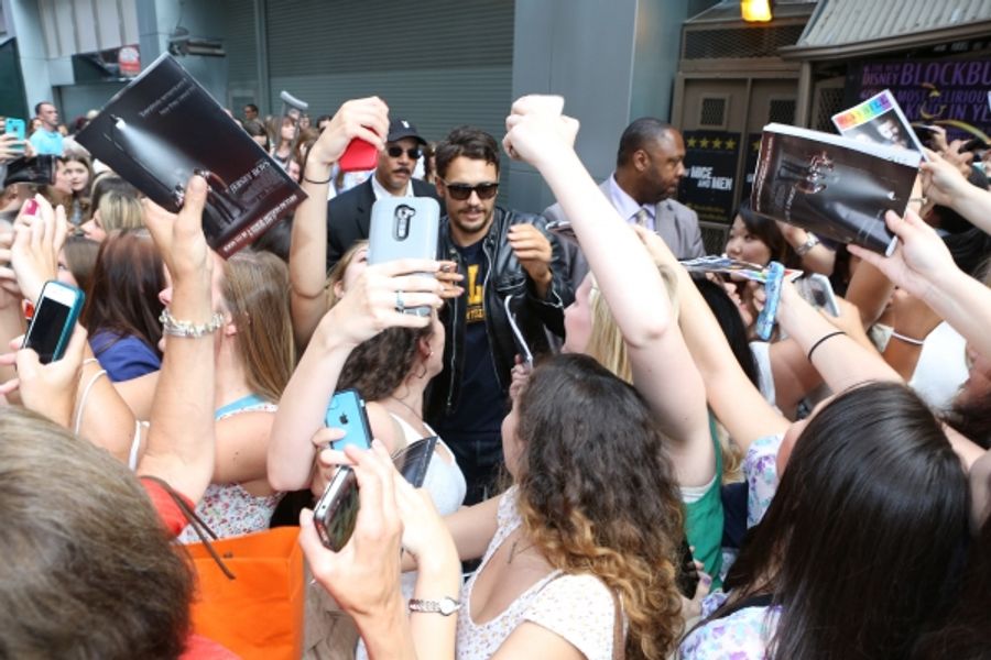Photo Coverage: James Franco Greets Fans at OF MICE AND MEN Stage Door Image