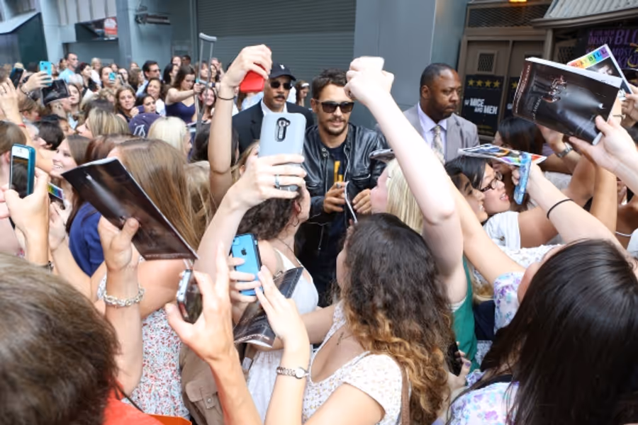 Photo Coverage: James Franco Greets Fans at OF MICE AND MEN Stage Door Image