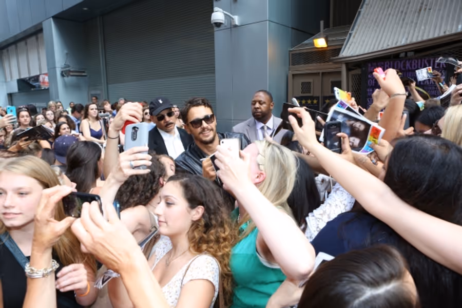 Photo Coverage: James Franco Greets Fans at OF MICE AND MEN Stage Door Image