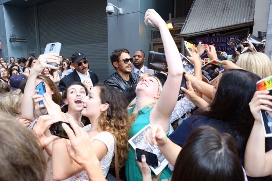 Photo Coverage: James Franco Greets Fans at OF MICE AND MEN Stage Door Image