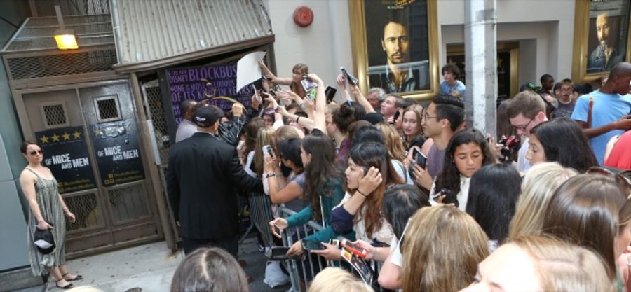 Photo Coverage: James Franco Greets Fans at OF MICE AND MEN Stage Door Image