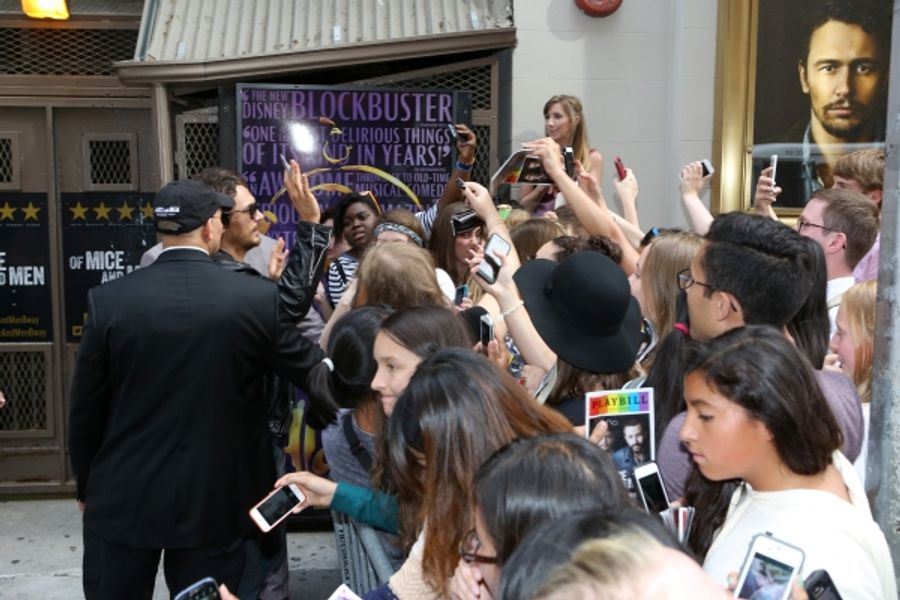 Photo Coverage: James Franco Greets Fans at OF MICE AND MEN Stage Door Image
