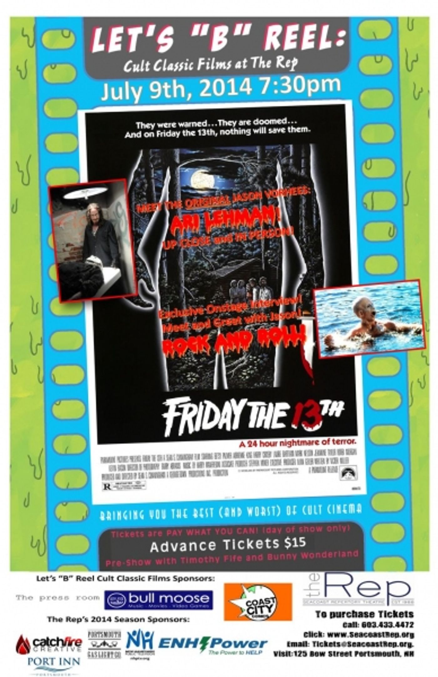 Photo Flash: Seacoast Rep Presents FRIDAY THE 13TH with the Original Jason: Ari Lehman, 7/9  Image