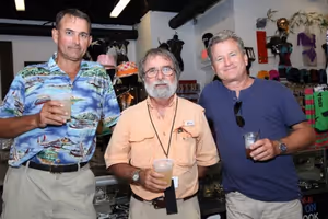 W.E.B. Griffin a.ka. Bill Butterworth, Michael Haskins and Captain Jim Linder Photo