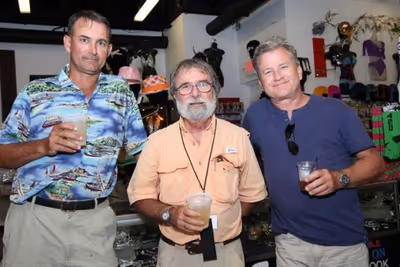 W.E.B. Griffin a.ka. Bill Butterworth, Michael Haskins and Captain Jim Linder Photo