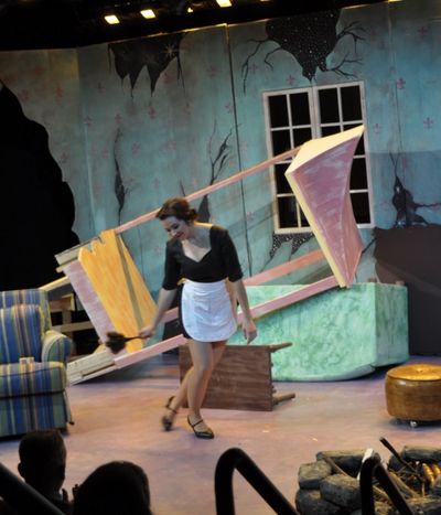Lily Sabina (Kimberlyn Clark) takes a bow after the final scene in which the Androbus Photo