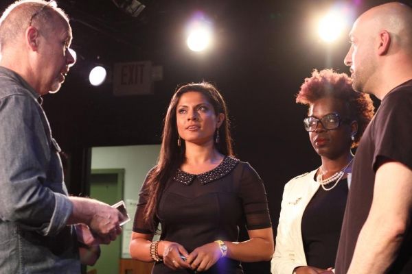 Actress Qurrat Ann Kadwani (center) of They Call Me Q dropped in to be a part of the  Photo