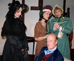 Mr Hoggins (Graham Miles) is the only eligible bachelor in Cranford, much to the deli Photo