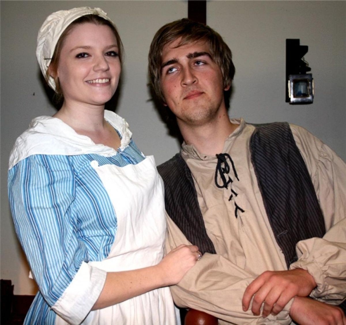 Young love blossoms in Cranford between Martha (Ellie Bawden) and Jem Hearn (Ethan Acott).
 at 