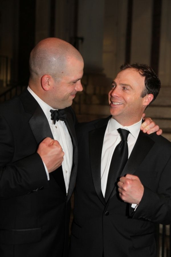 Jim Altman (right) of Fox News served as guest auctioneer and recruited Chris Vanderh Photo