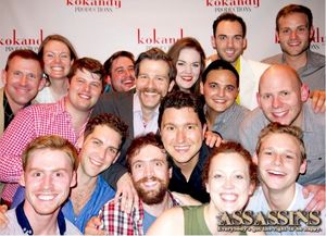 The cast and crew of Kokandy Productions'' ASSASSINS. Back Row: Mike Ford, Rachel Edw Photo