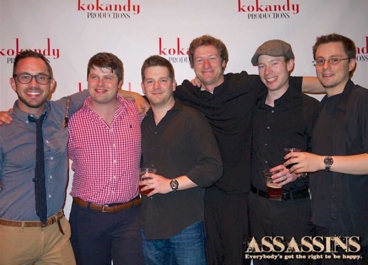 The ASSASSINS orchestra: Mike Matlock, Kory Danielson, Kyle McCullough, Scott Simon, Jered Montgomery, and David Orlicz  at 