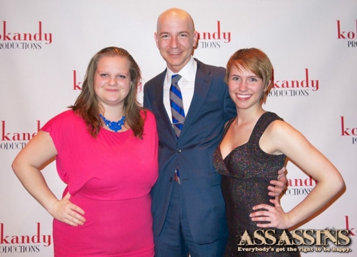 ASSASSINS Stage Manager J.C. Widman, Kokandy Productions Executive Producer Scot Kokandy, and Assistant Stage Manager India Van Camp  at 