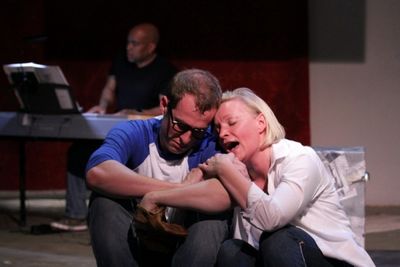 Casey Andree as John and Megan Van de Hey as Jen Photo