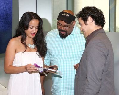 Courtney Reed, James Monroe Iglehart and Adam Jacobs Photo