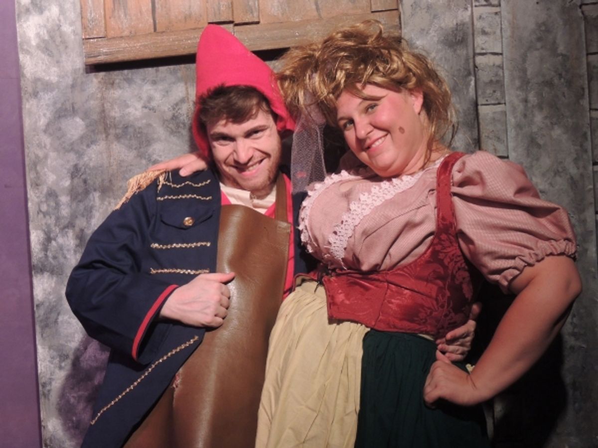 The Thenardiers - Matthew Crawford as Thenardier and Marcia Franklin as Madame Thenardier at 