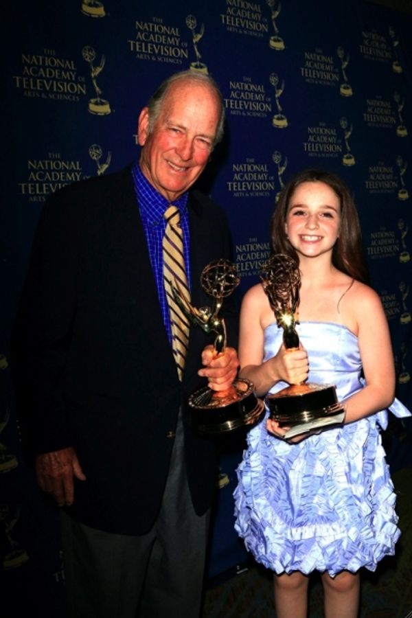 Lifetime Award recipient, Russell Morash. with newcomer Hayley Faith Negrin Photo