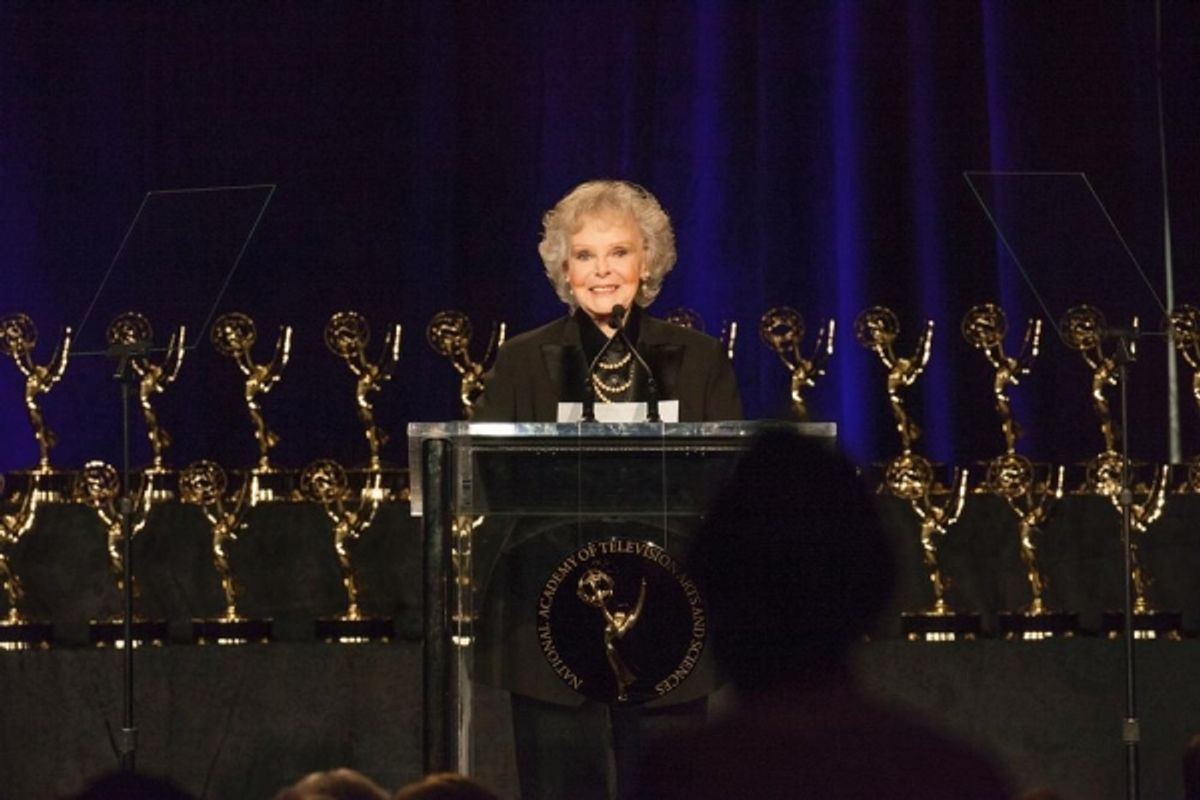 June Lockhart at the podium at 