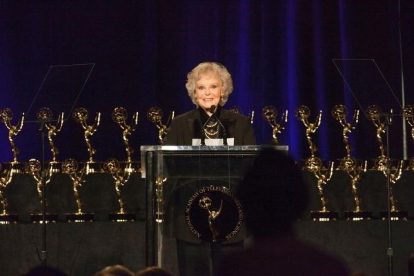 June Lockhart at the podium Photo