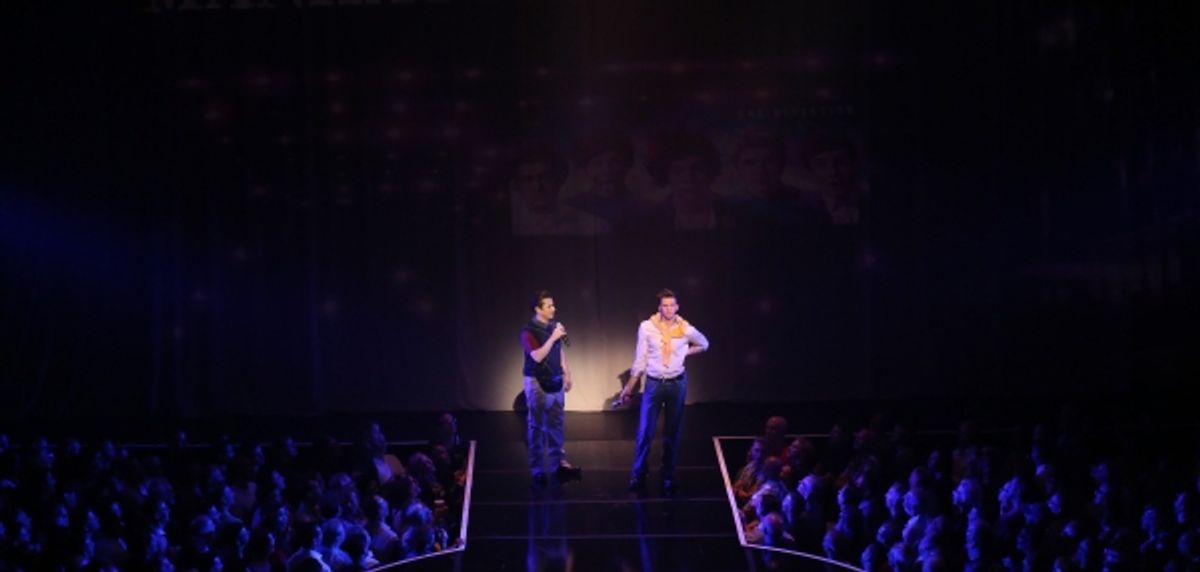 Matthew Saldivar and Joey Taranto perform in ''Rock Hard!'' at 